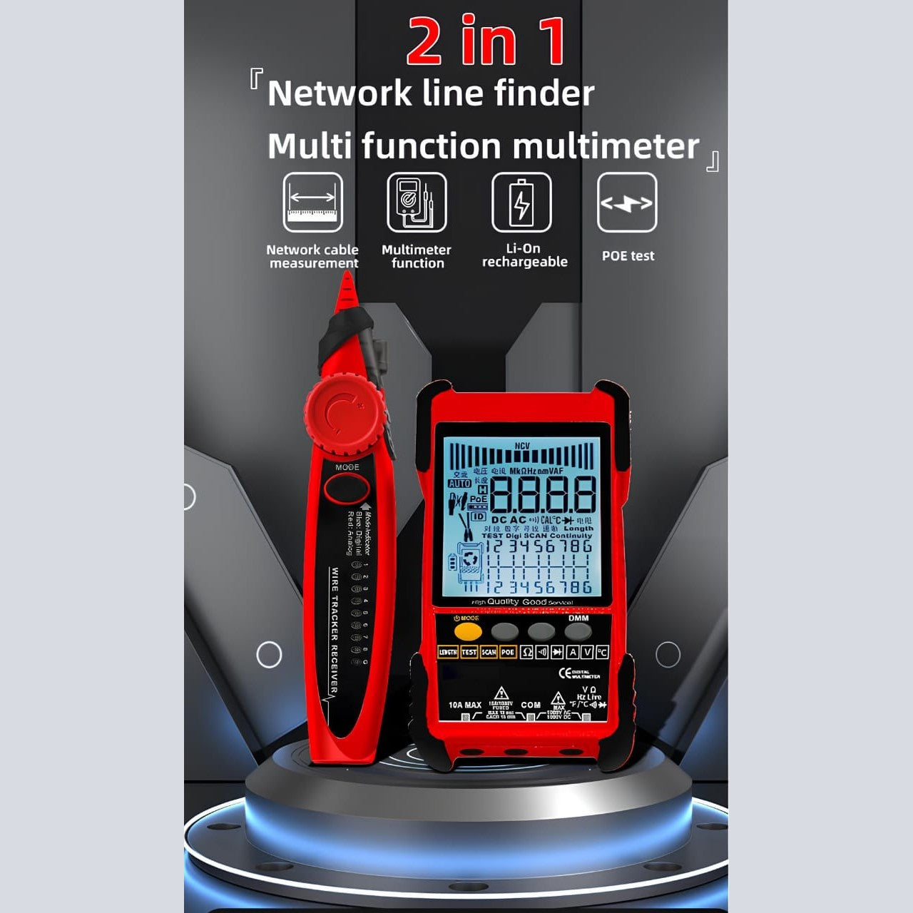 LAN Cable Tester & Multimeter Kit LE 1 view
