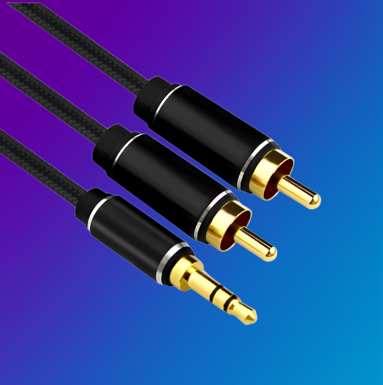 Audio Symphony 3.5mm Mini Jack To 2RCA - Multiple Lengths