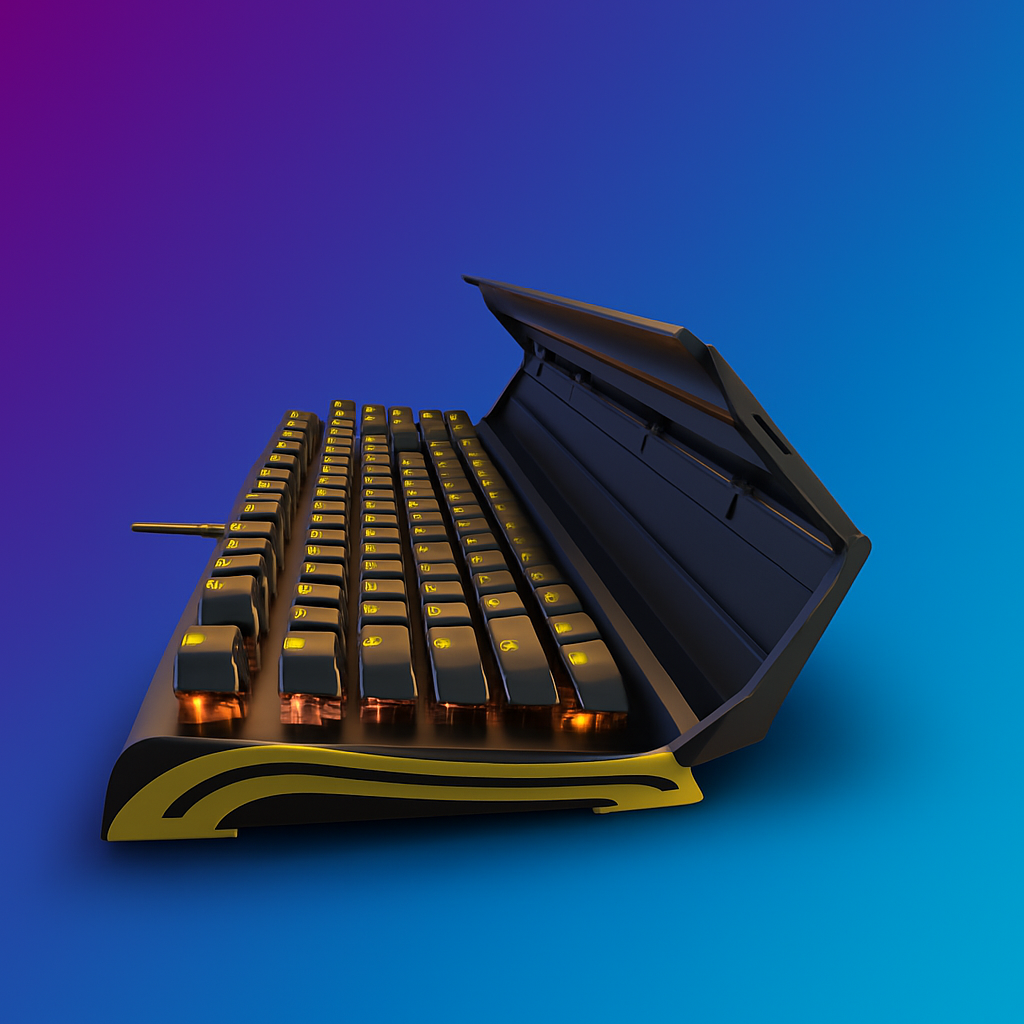Batknight Gaming Mechanical RGB Gaming Keyboard with Detachable Fold Over Cover