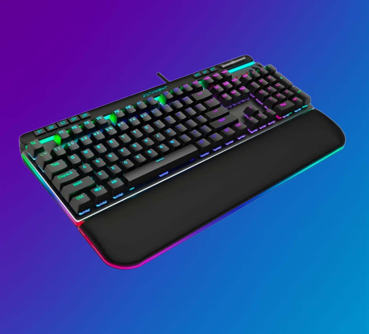 Batknight Gaming Mechanical RGB Gaming Keyboard with Smart Magnetic RGB Armrest