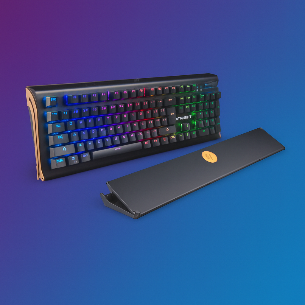 Batknight Gaming Mechanical RGB Gaming Keyboard with Detachable Fold Over Cover