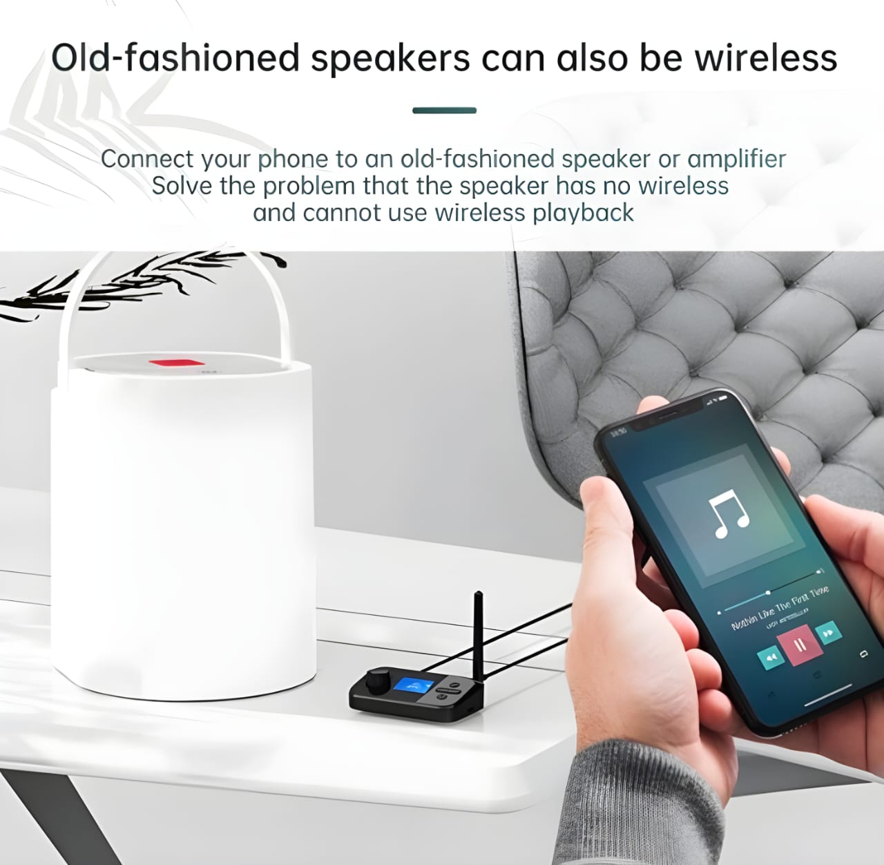 Bluetooth Audio Transmitter Receiver With Built in LCD