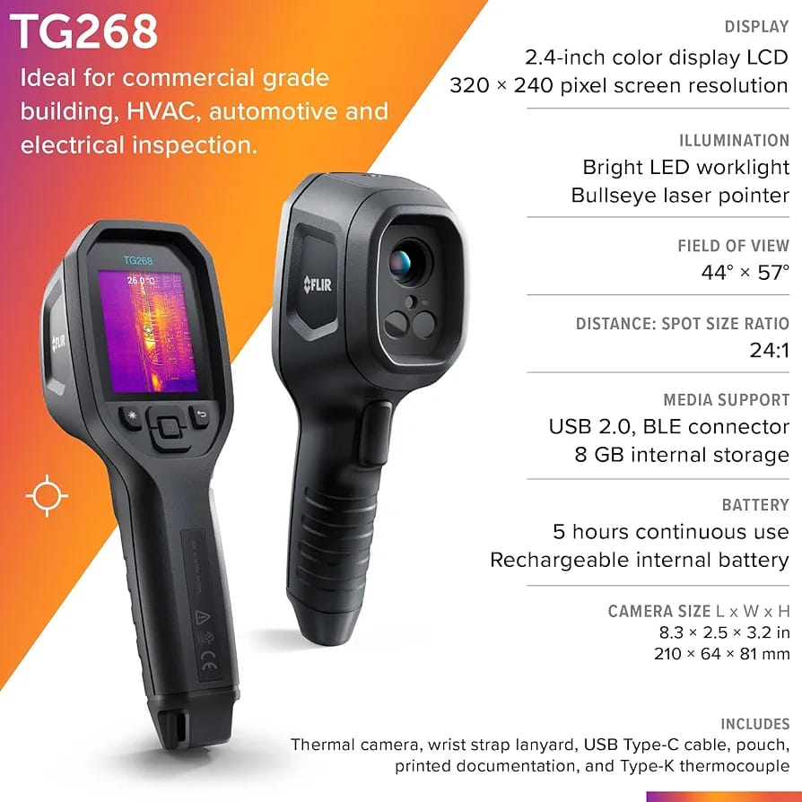 FLIR TG268 Infrared Thermal Imaging Camera - 4