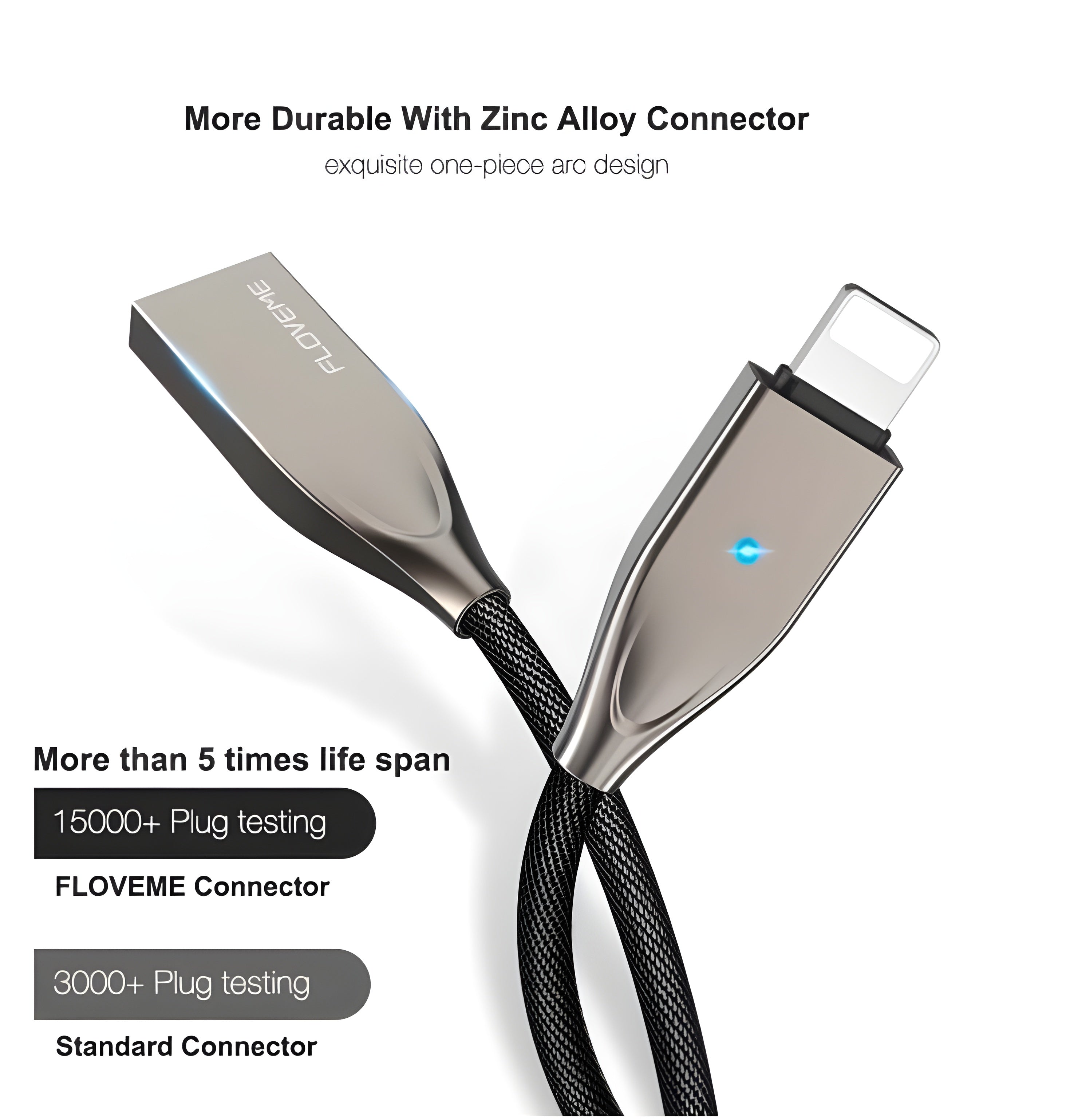 High Quality Metal Charger Cable for iPhone 1.2M
