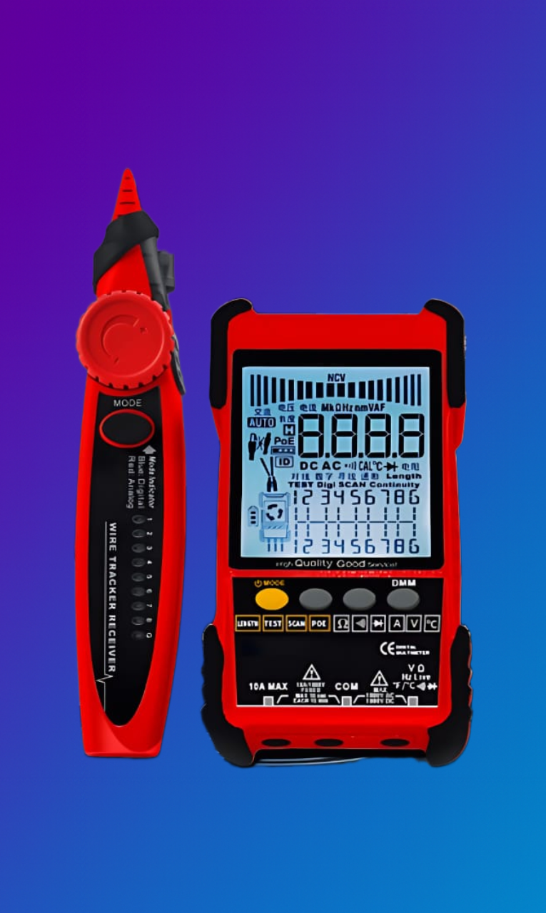 LAN Cable Network Tester, Probe and Multimeter Kit LE