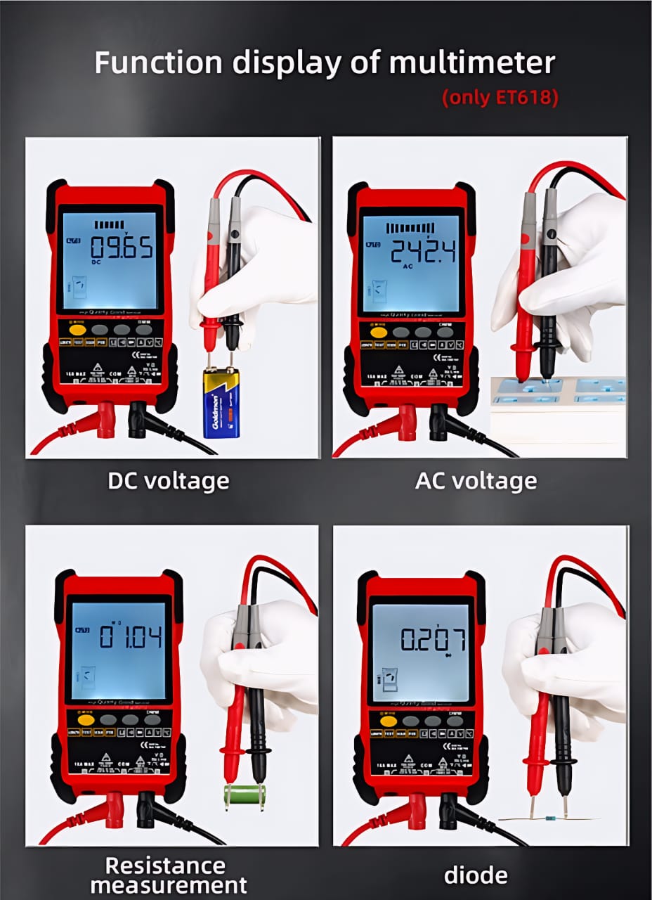 LAN Cable Network Tester, Probe and Multimeter Kit LE