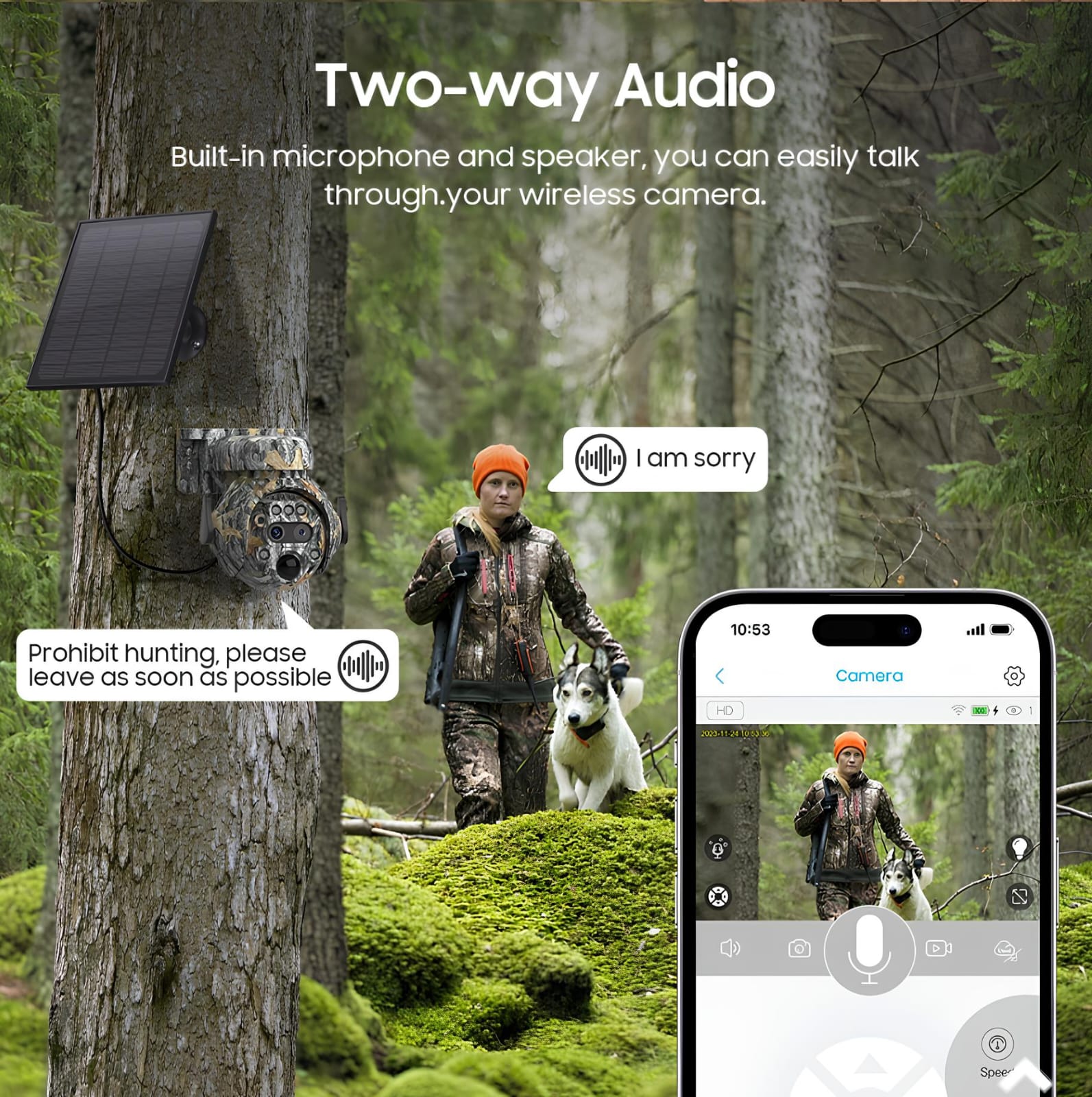 Life Veillance Dual Lense Camouflage 6MP 4G PTZ Solar Smart Camera