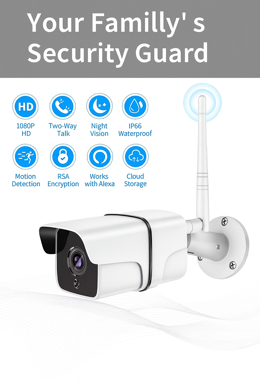 Life Veillance  Smart IR Wi-Fi Bullet Camera 5MP With Poe Function ST - 728