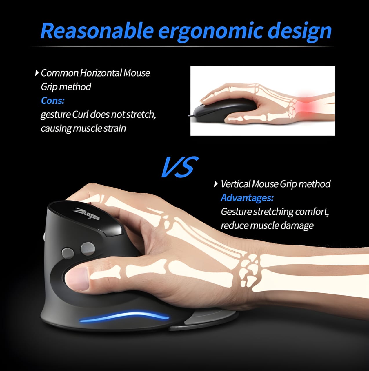 Lifestyle Ergo Series Wireless Mouse 2.4G