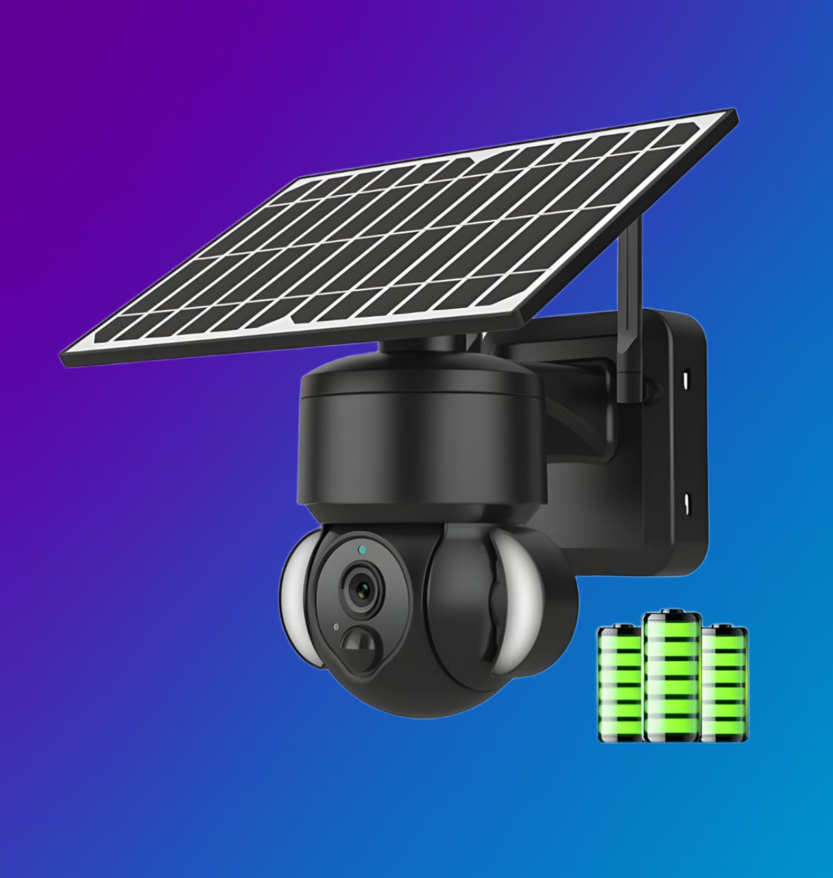 PTZ 3MP Wi-Fi Camera – Built-in Battery & Solar Powered
