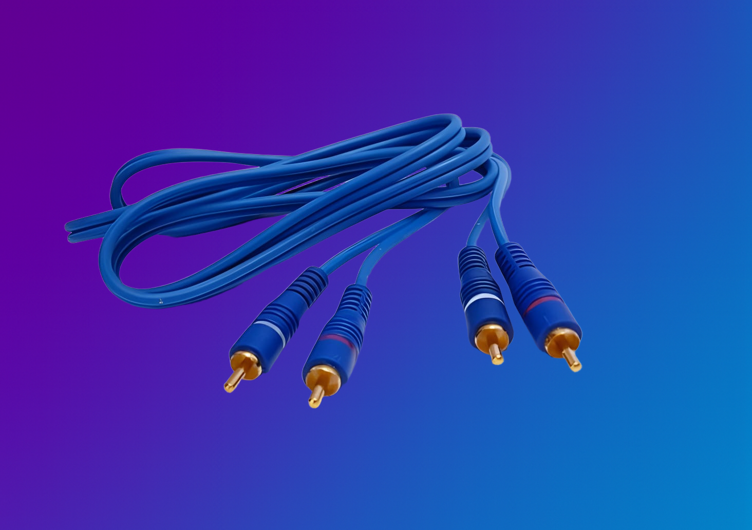 Patch Cord 2RCA to 2RCA Gold Plated - Multiple Lengths