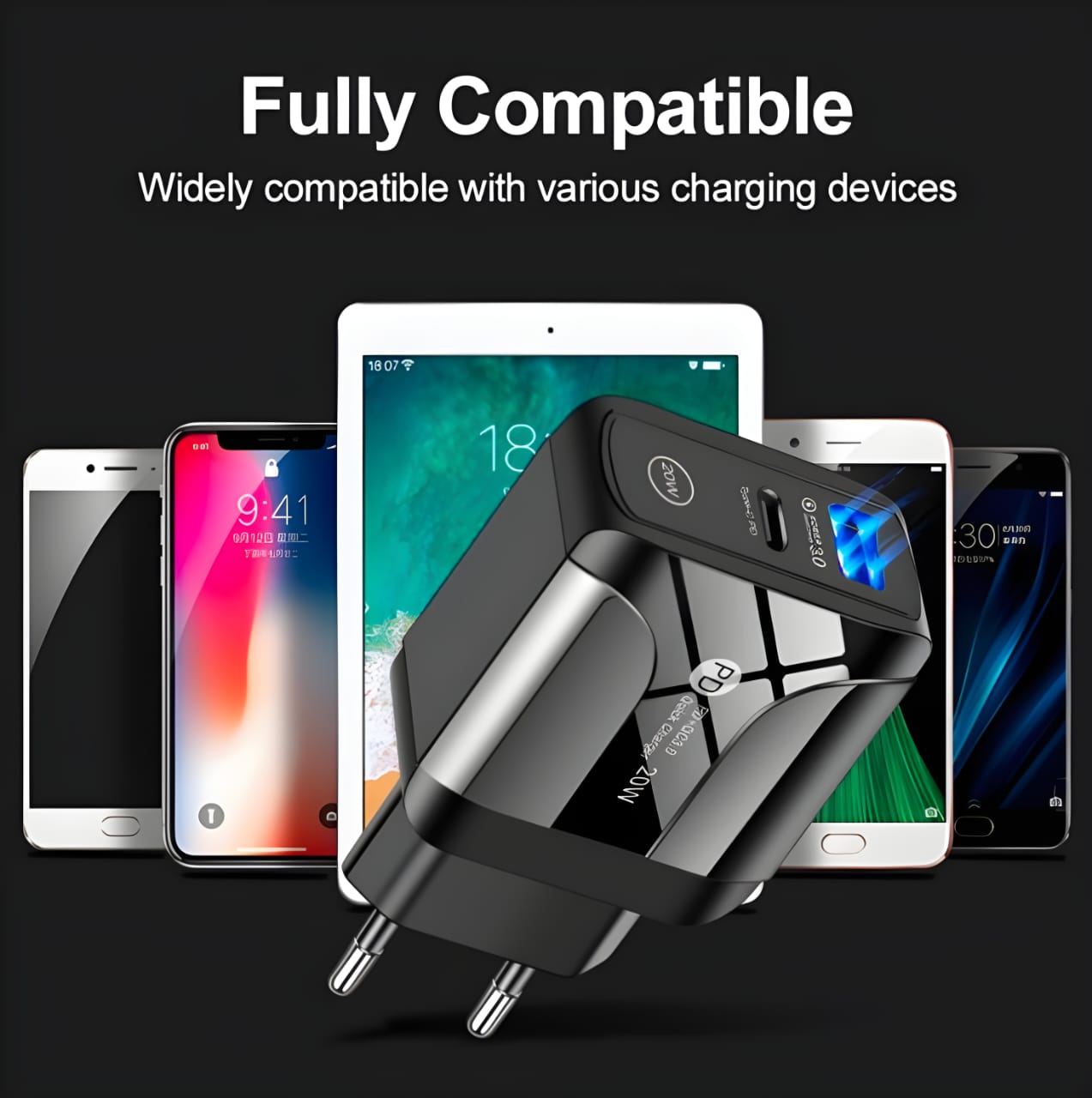 Quick Charge 20 WATT USB Charger With Type C PD Output