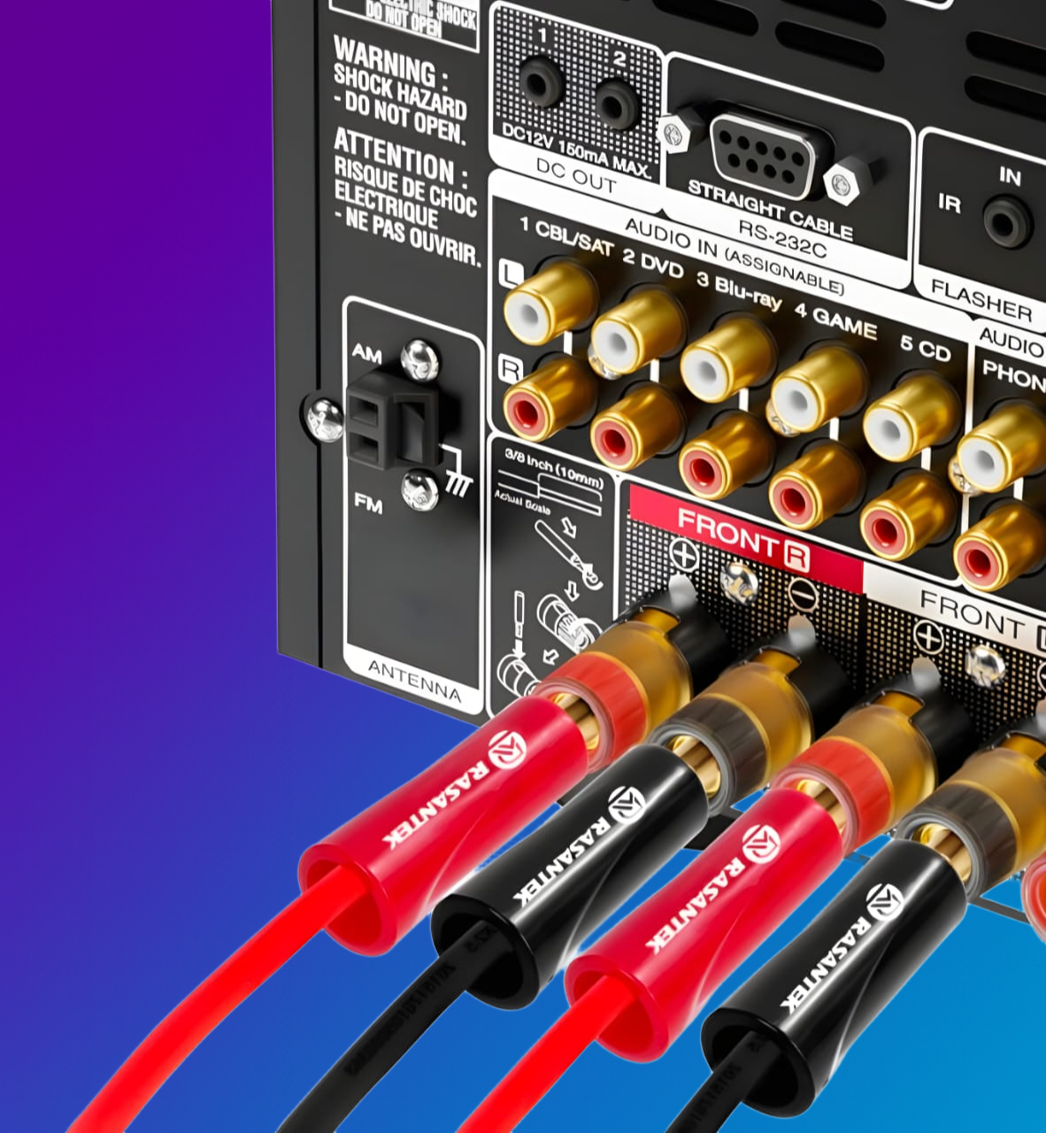 Rasantek HI Fidelity Banana Plug 24K Gold Plated Pack of 8