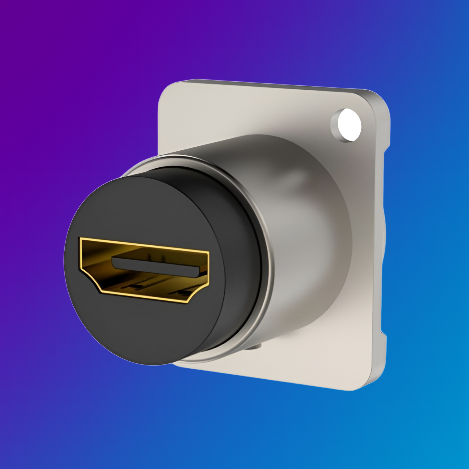 Roxtone - HDMI Chassis Mount Through Socket Metal Body