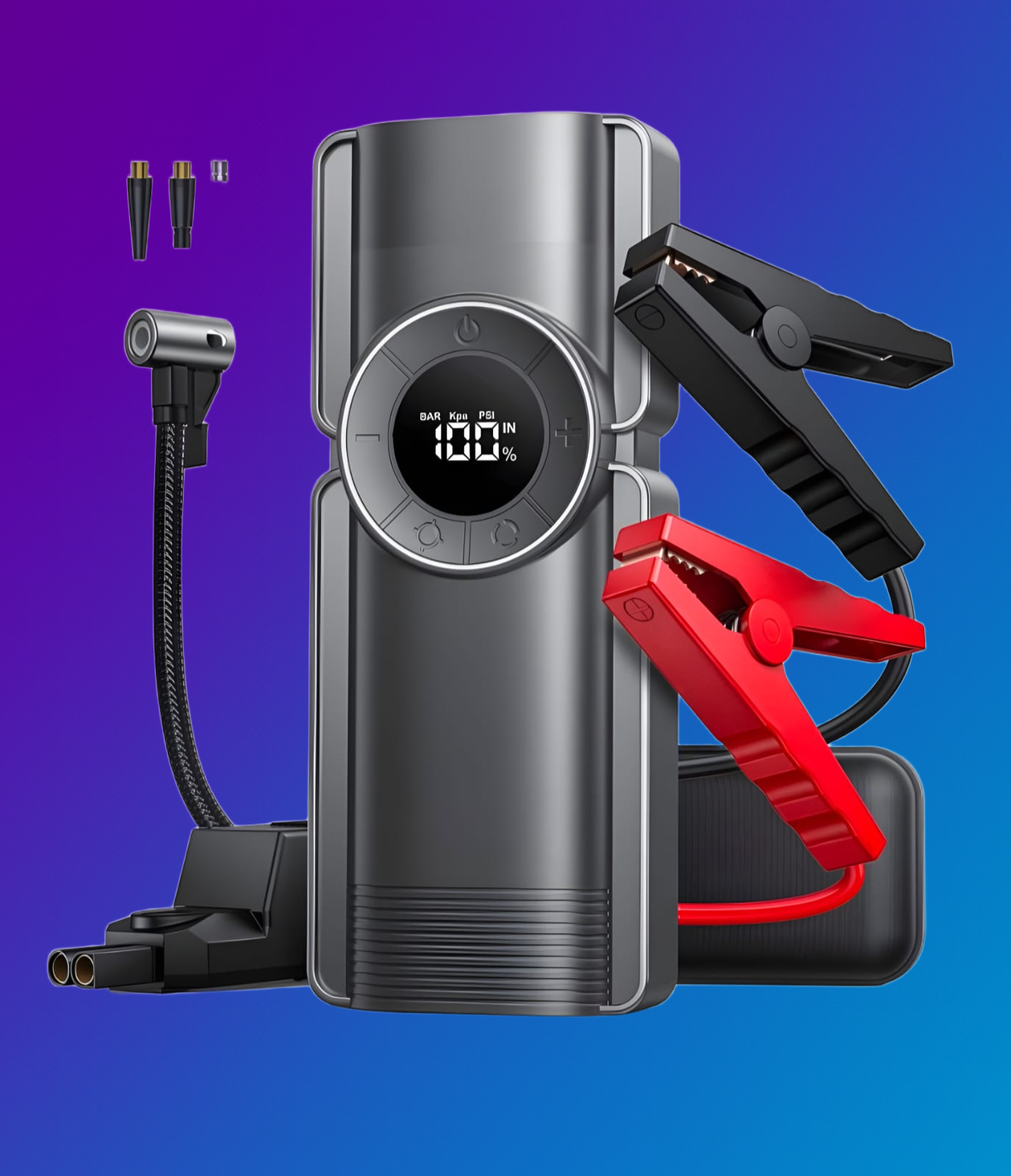 Smart Car Jump Start with Tire Inflator