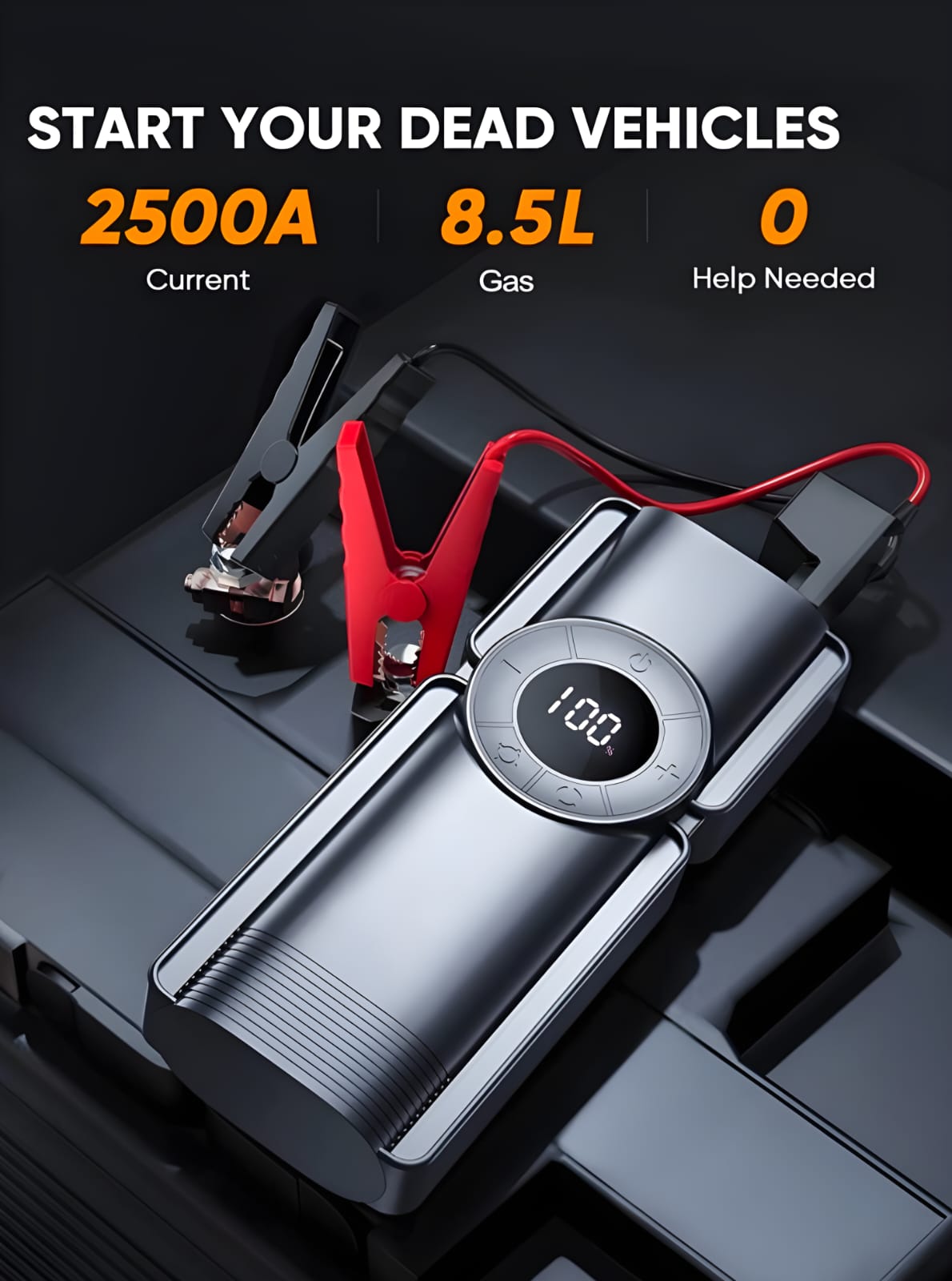 Smart Car Jump Start with Tire Inflator
