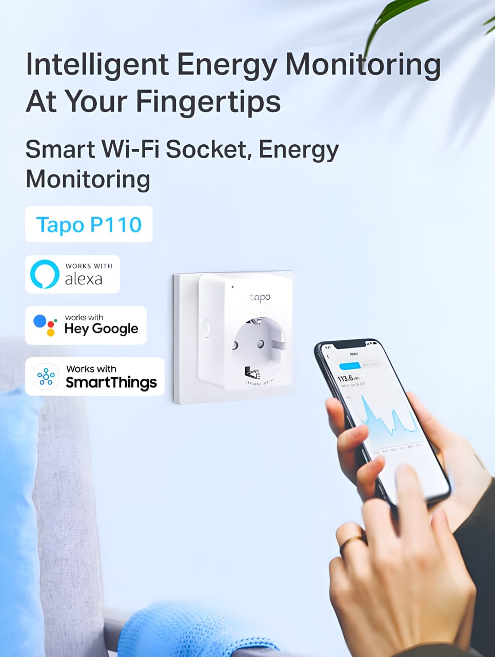 TP-Link Tapo Smart Wi-Fi Socket with Energy Monitoring P110