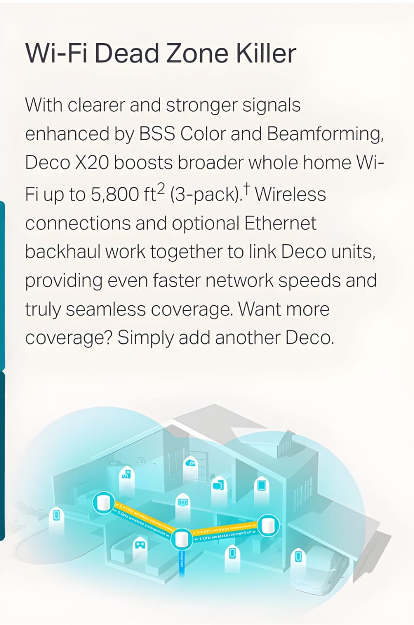 TP-Link AX1800 Whole Home Wi-Fi 6 Mesh System 2-Pack or 3-Pack Options