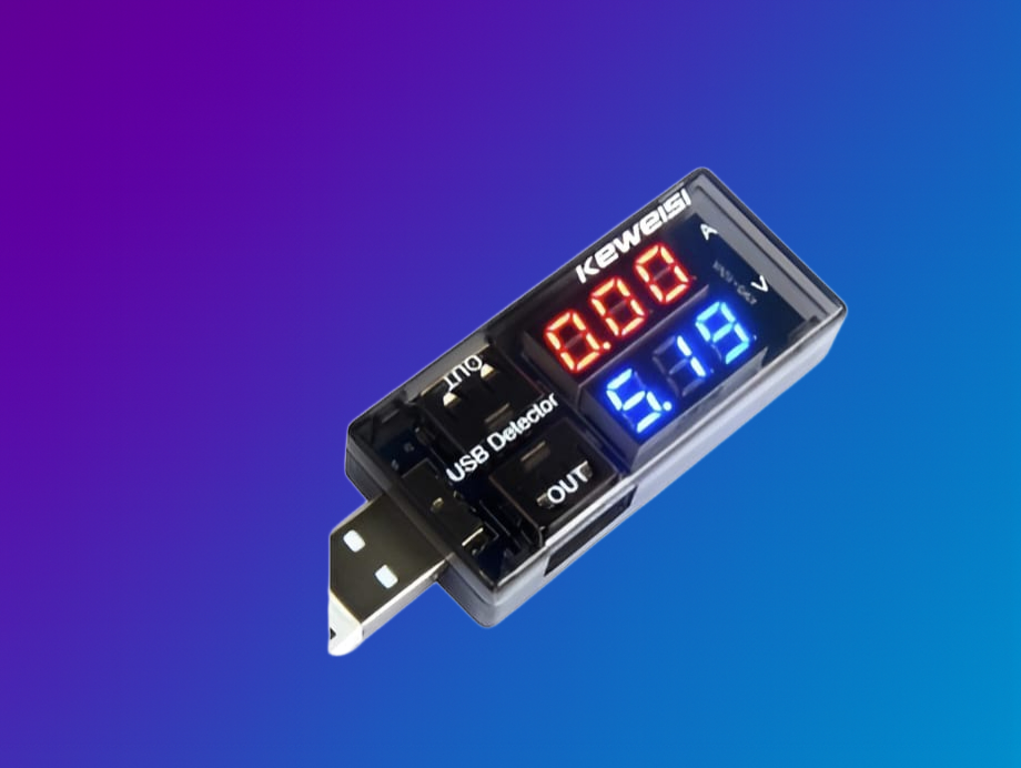 USB Voltage and Current Tester with Digital Display