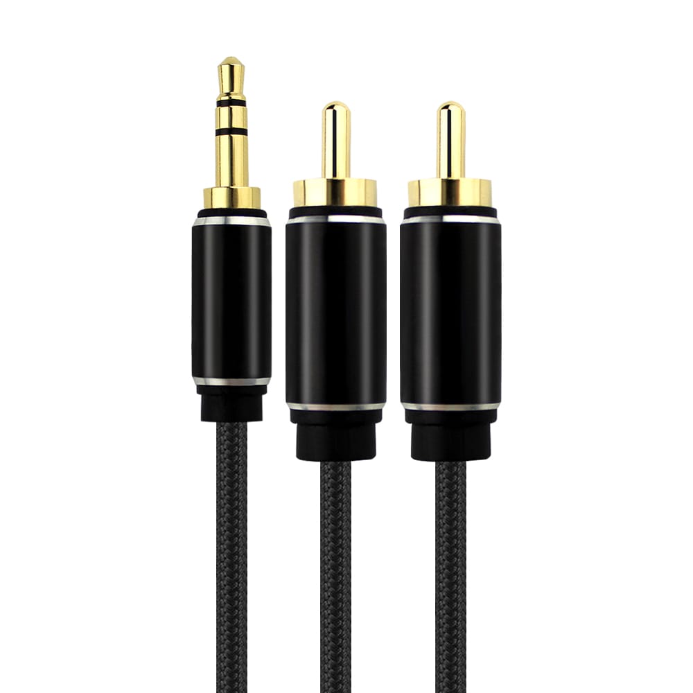 Audio Symphony 3.5mm Mini Jack to 2RCA Cable – Multiple Lengths 3 view