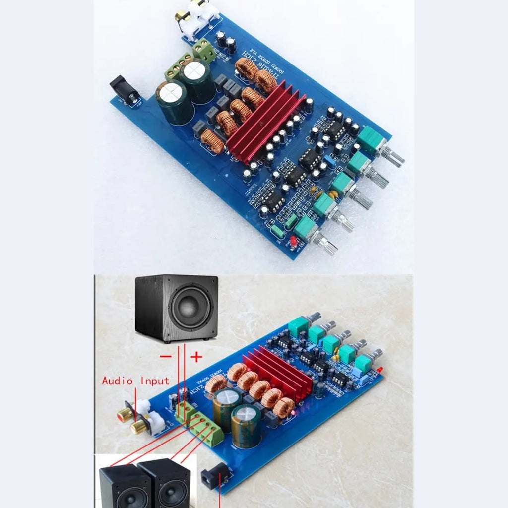 BRZ HIFI 2.1 Channel Mini Amplifier 2x50W + 100W Subwoofer Bluetooth 2 view