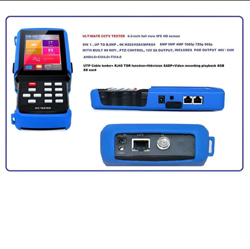CCTV Tester IP 9310 5-in-1 Camera Tester with PoE 4.3″ Display 5 view