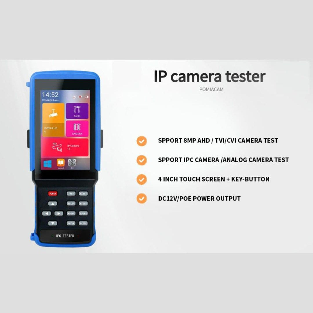 CCTV Tester IP 9310 5-in-1 Camera Tester with PoE 4.3″ Display 4 view
