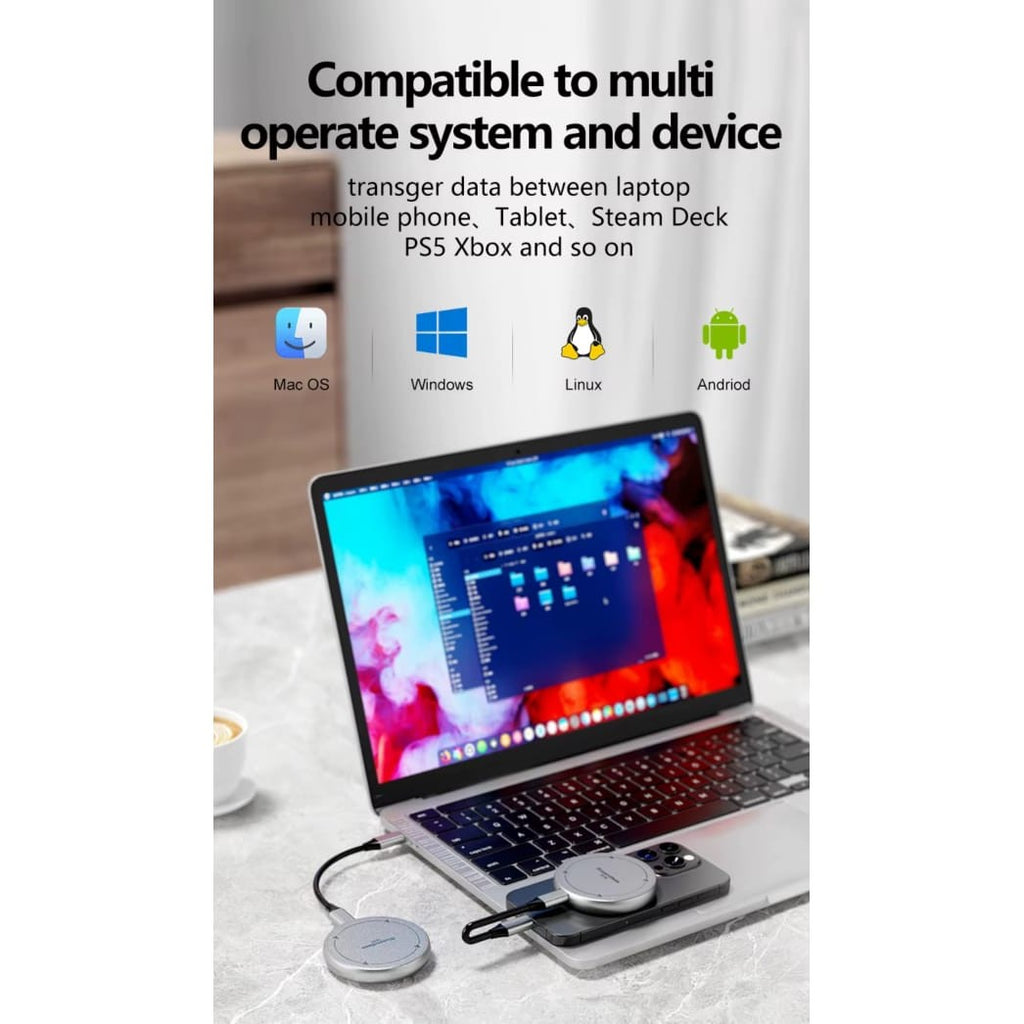 Mobile Storage Enclosure M.2 NVME SSD Up to 2TB 10Gbps 4 view