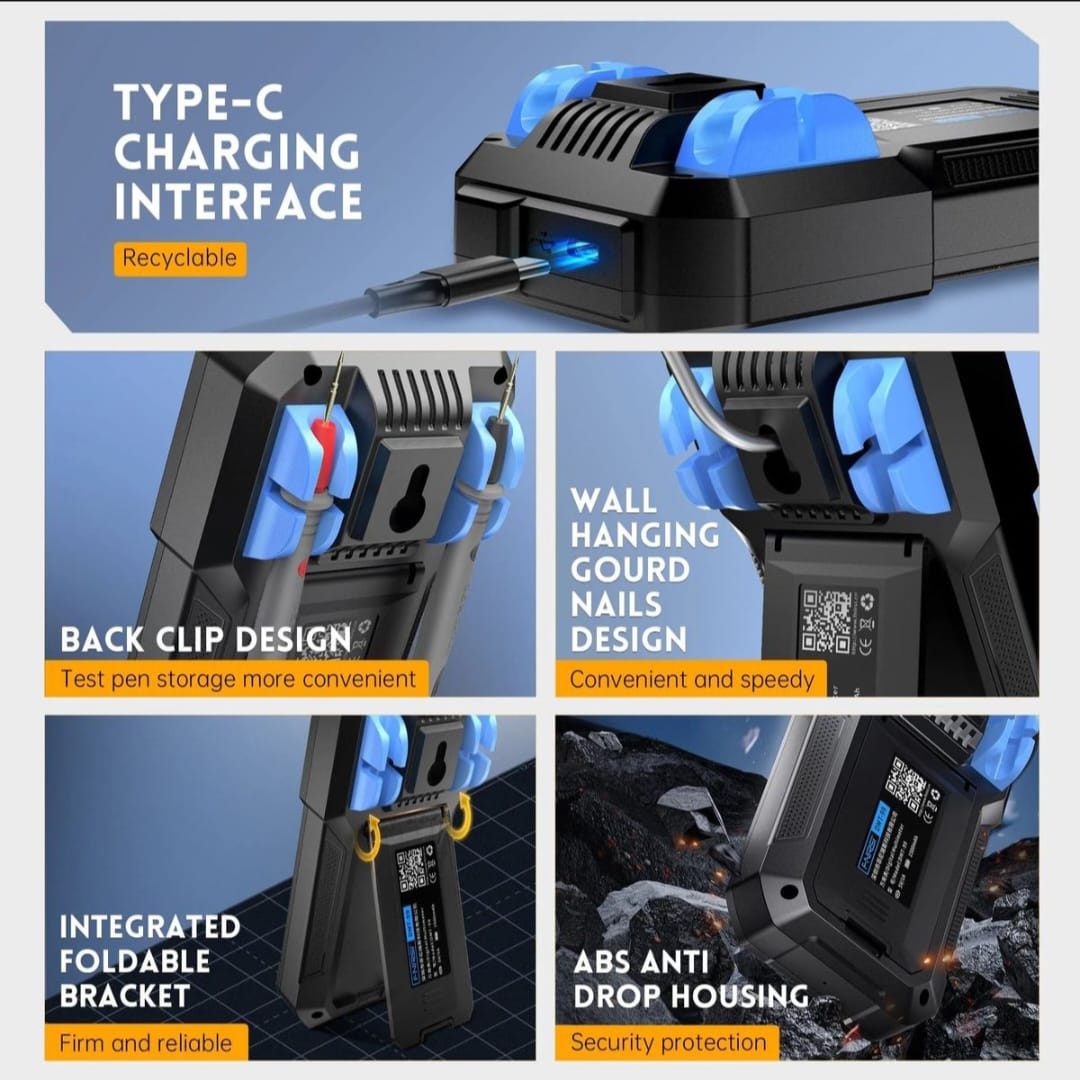 FNIRSI DMT-99 Digital Multimeter 10000 Counts True RMS 1000V/10A 4 view