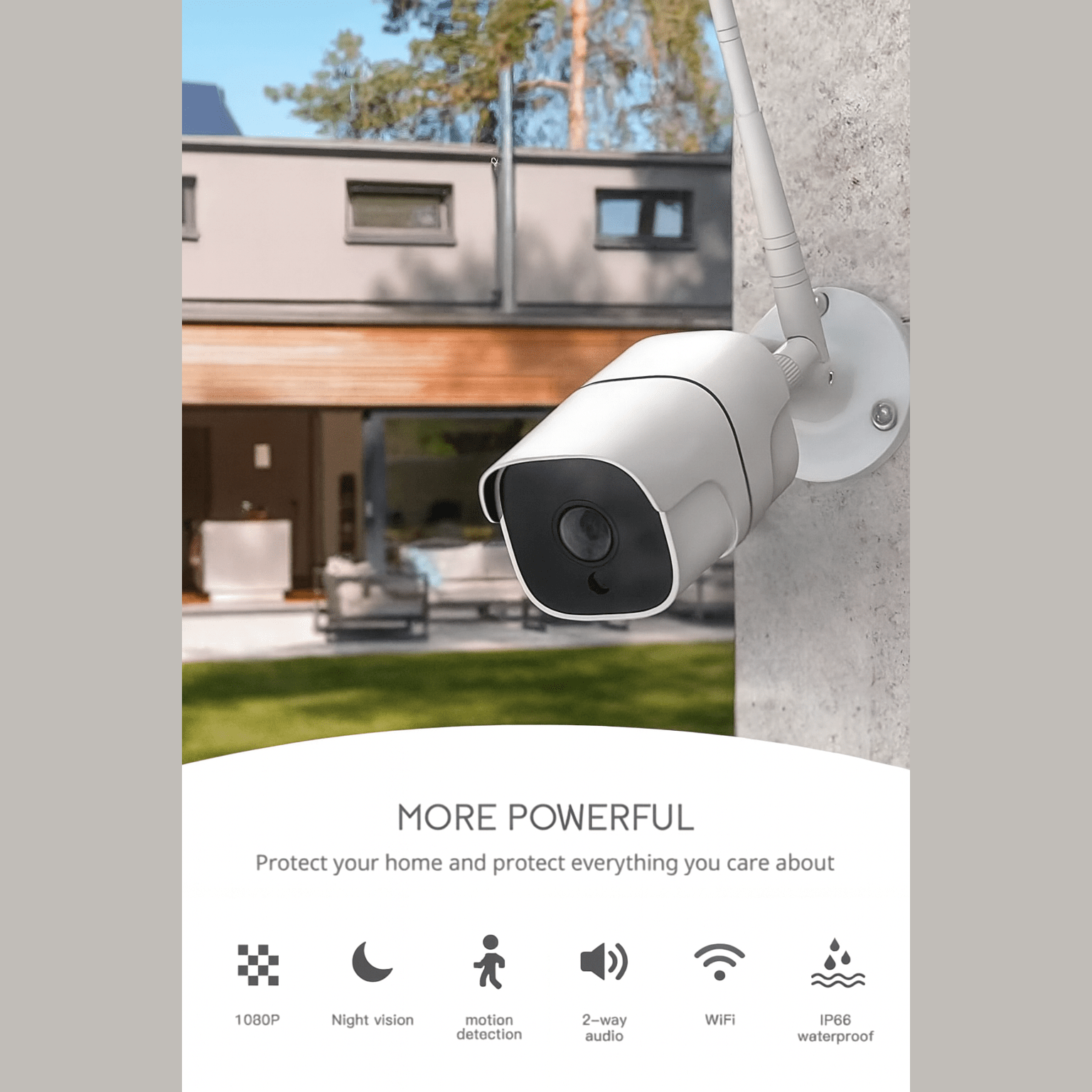 Life Veillance 5MP Smart IR Wi-Fi Bullet Camera with POE ST-728 4 view