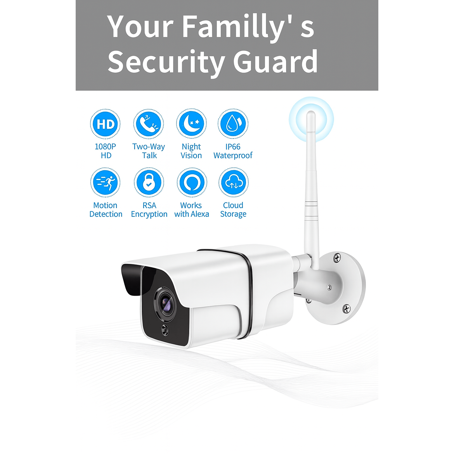 Life Veillance 5MP Smart IR Wi-Fi Bullet Camera with POE ST-728 5 view