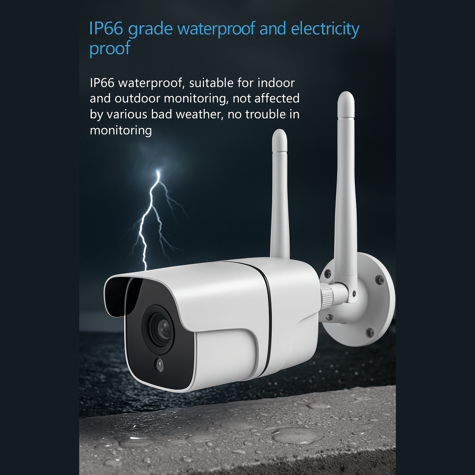 Life Veillance 5MP Smart IR Wi-Fi Bullet Camera with POE ST-728 2 view