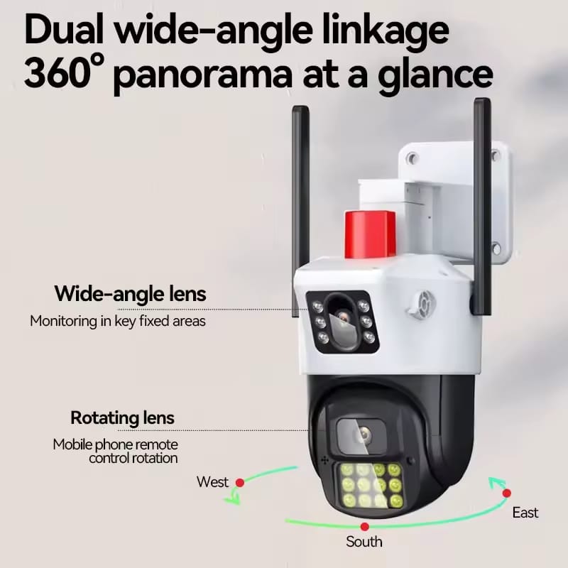 Life Veillance 4MP Dual Lens PTZ Smart Wi-Fi Security Camera 2 view