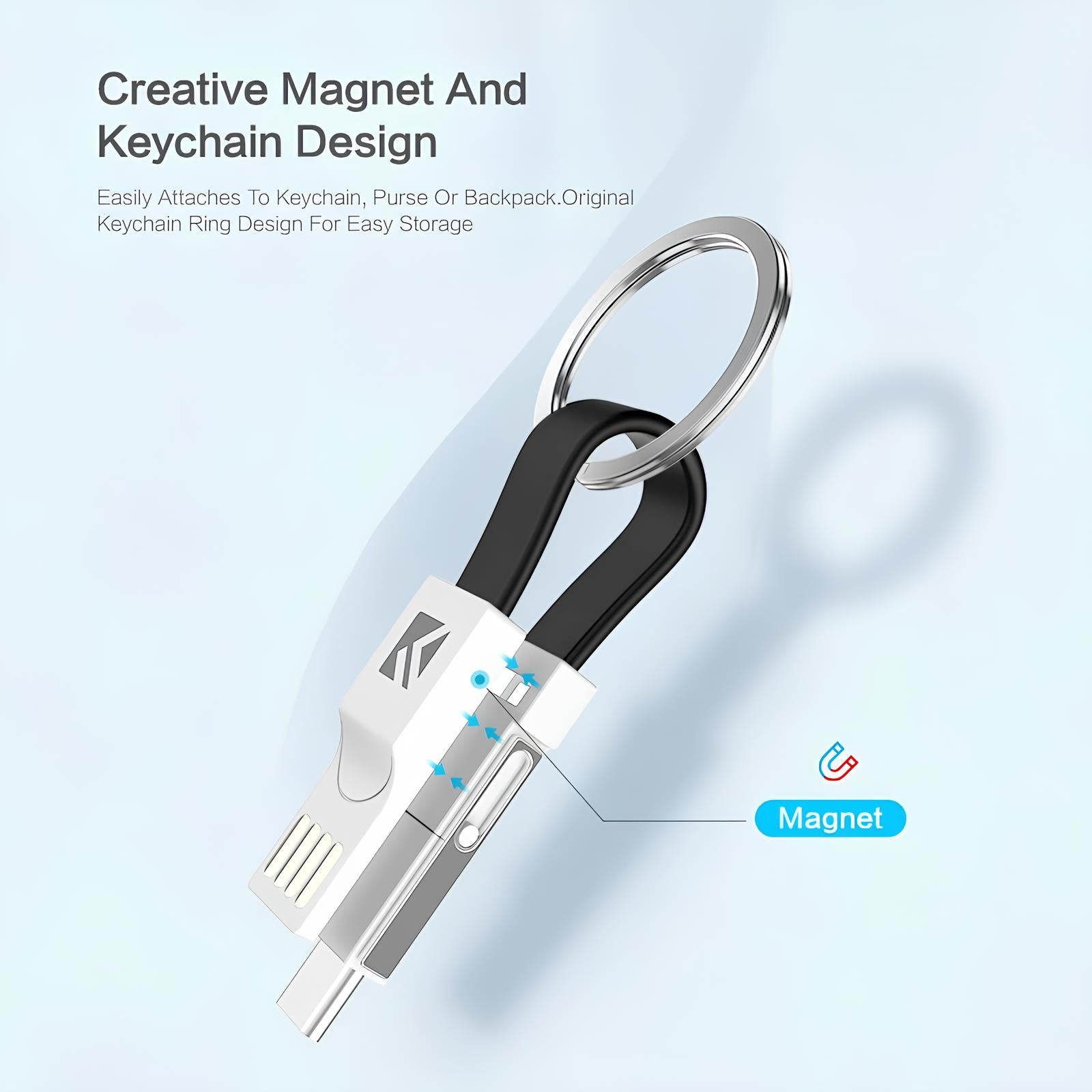 Keychain Phone Charger Cable 20cm – Lightning for iPhone 2 view