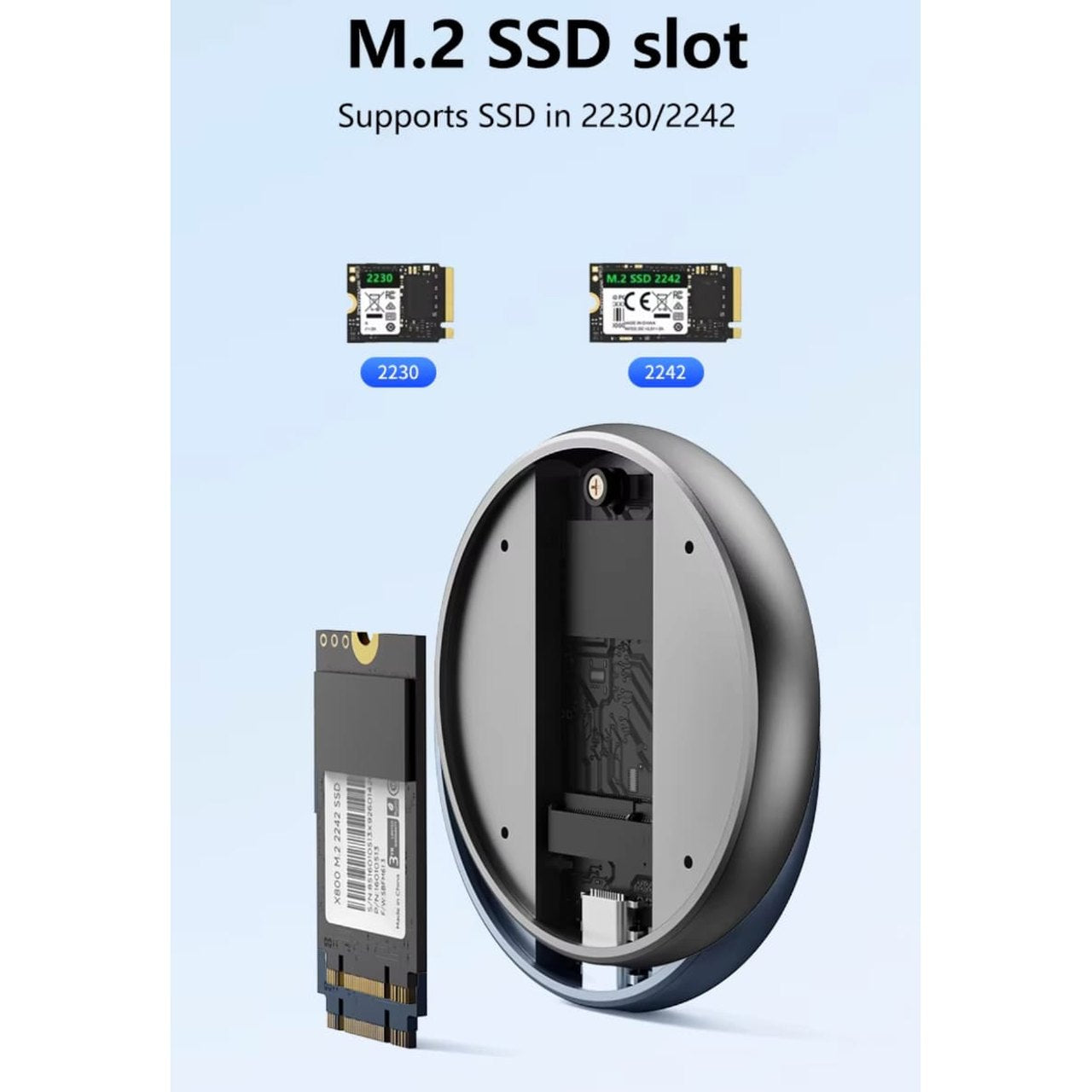Mobile Storage Enclosure M.2 NVME SSD Up to 2TB 10Gbps 3 view