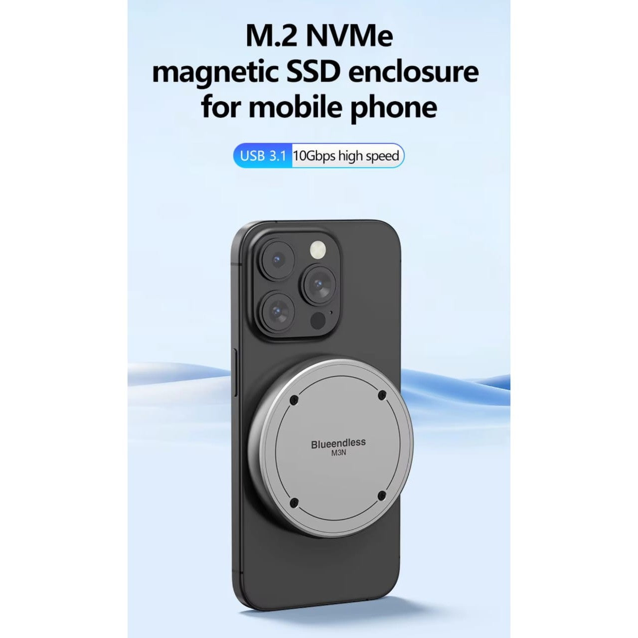 Mobile Storage Enclosure M.2 NVME SSD Up to 2TB 10Gbps 5 view