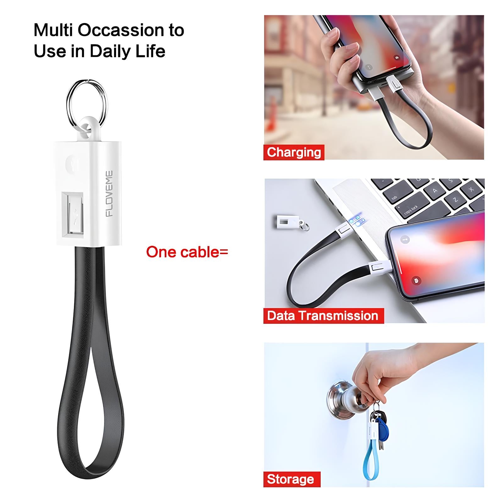 Keychain Phone Charger Cable 20CM For Micro USB 1 view