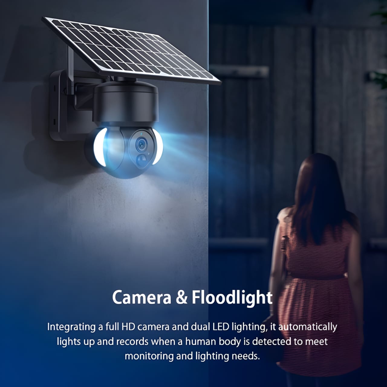 PTZ 3MP Wi-Fi Security Camera – Outdoor IP66, Battery & Solar Powered 2 view