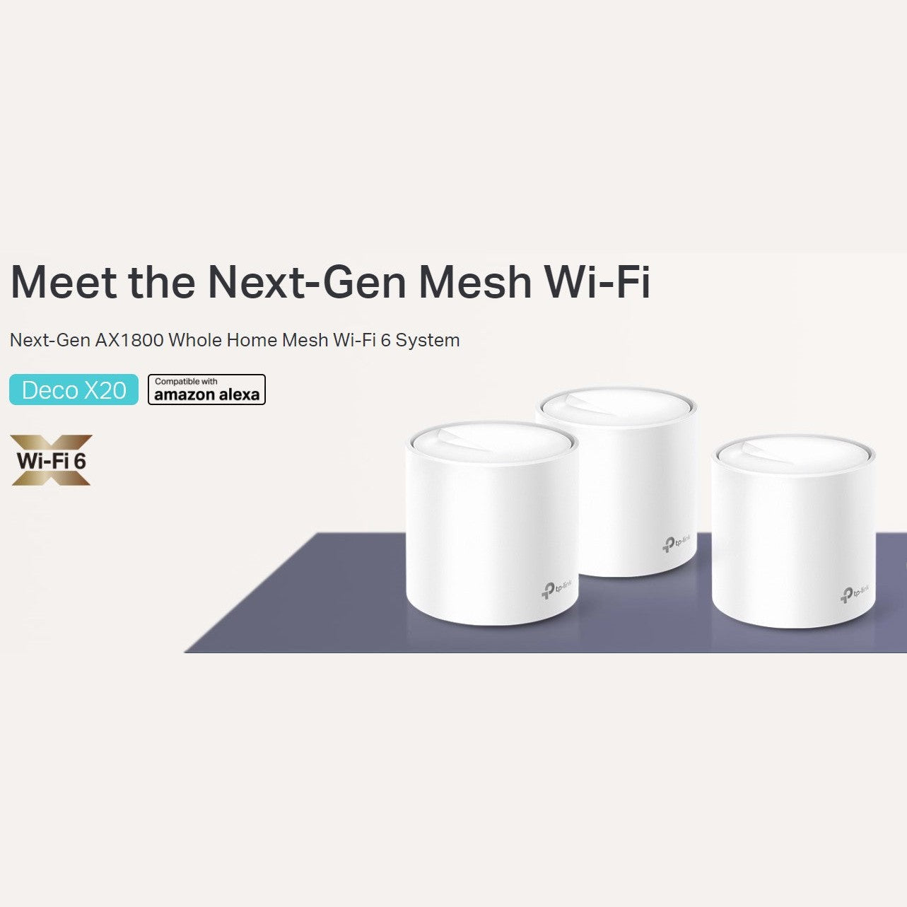TP-Link AX1800 Wi-Fi 6 Whole Home Mesh System – 2-Pack or 3-Pack 1 view