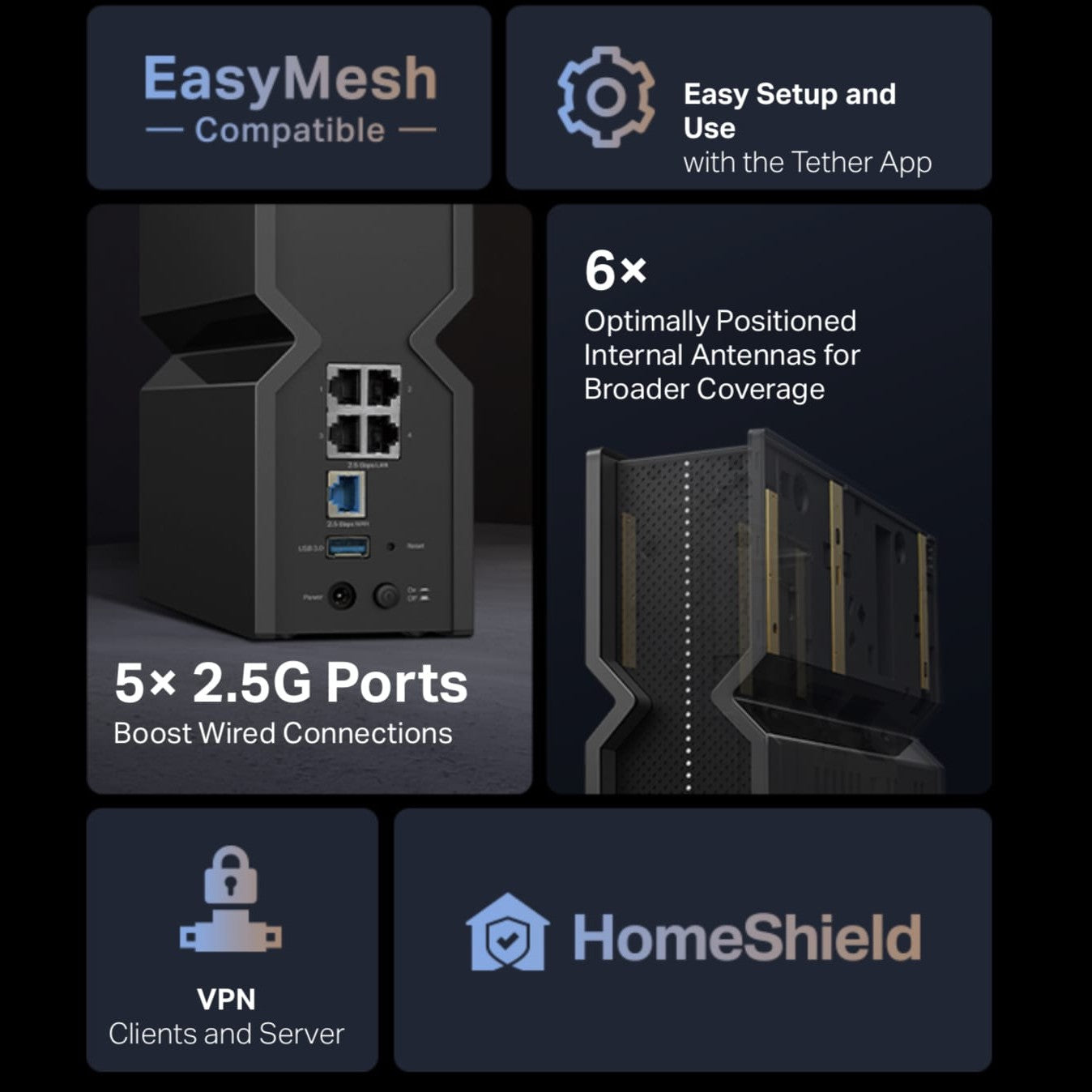 TP-LINK BE9300 TRI-BAND Wi-Fi 7 Router 2 view