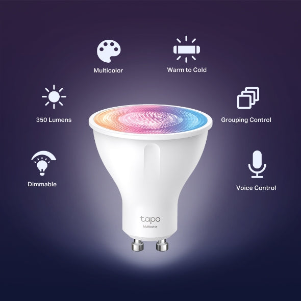 TP-Link Tapo L630 Smart GU10 Spotlight – Full Color + Tunable White 2 view