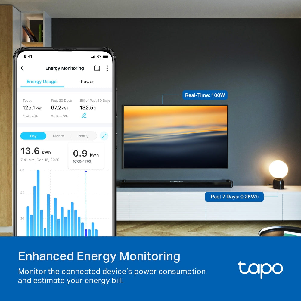 TP-Link Tapo P110 Smart Wi-Fi Socket with Energy Monitoring 4 view