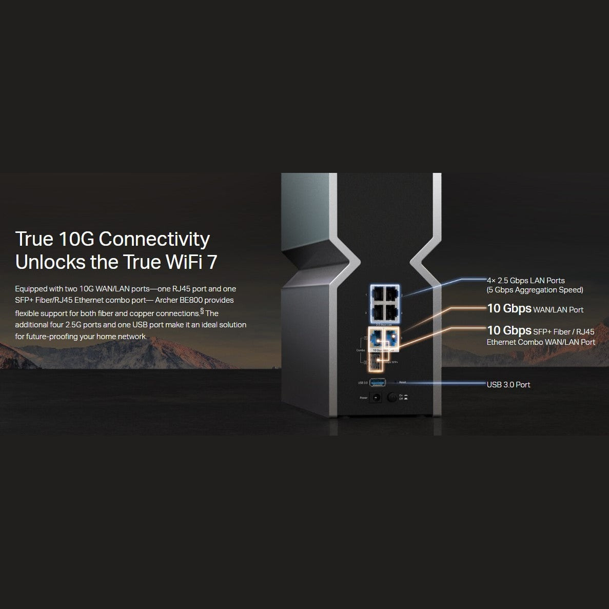 TP-Link Archer BE19000 Tri-Band Wi-Fi 7 Router BE800 2 view