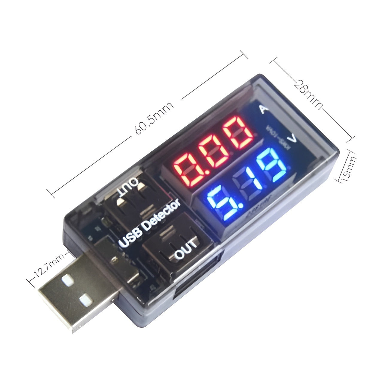 USB Voltage & Current Tester with Digital Display – 3V to 9V, Up to 3A 2 view